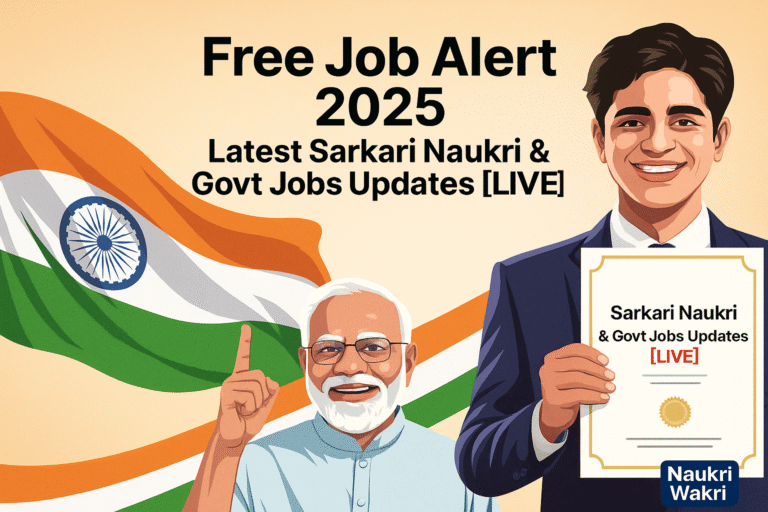 Free Job Alert 2025 – Latest Sarkari Naukri, Government Jobs, Admit Cards and Results Updates | Naukri Wakri