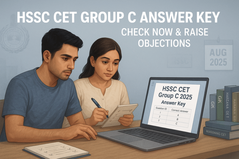 HSSC CET Group C Answer Key 2025