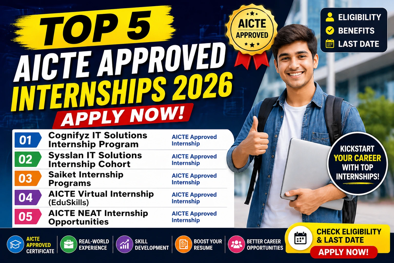 Top 5 AICTE Approved Internships