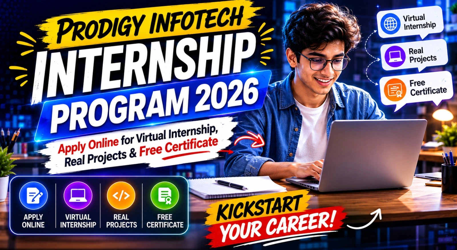 Prodigy Infotech Internship Program 2026: Apply Online for Virtual ...