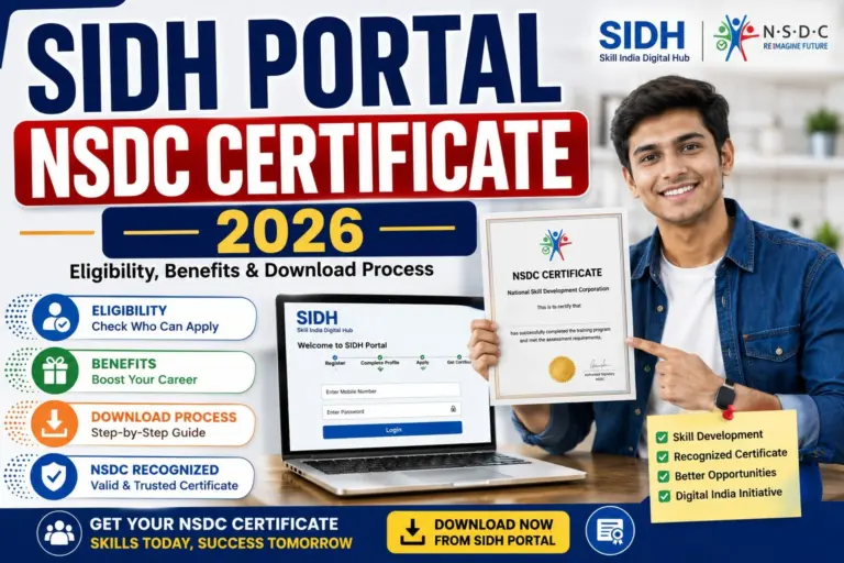 SIDH Portal NSDC Certificate