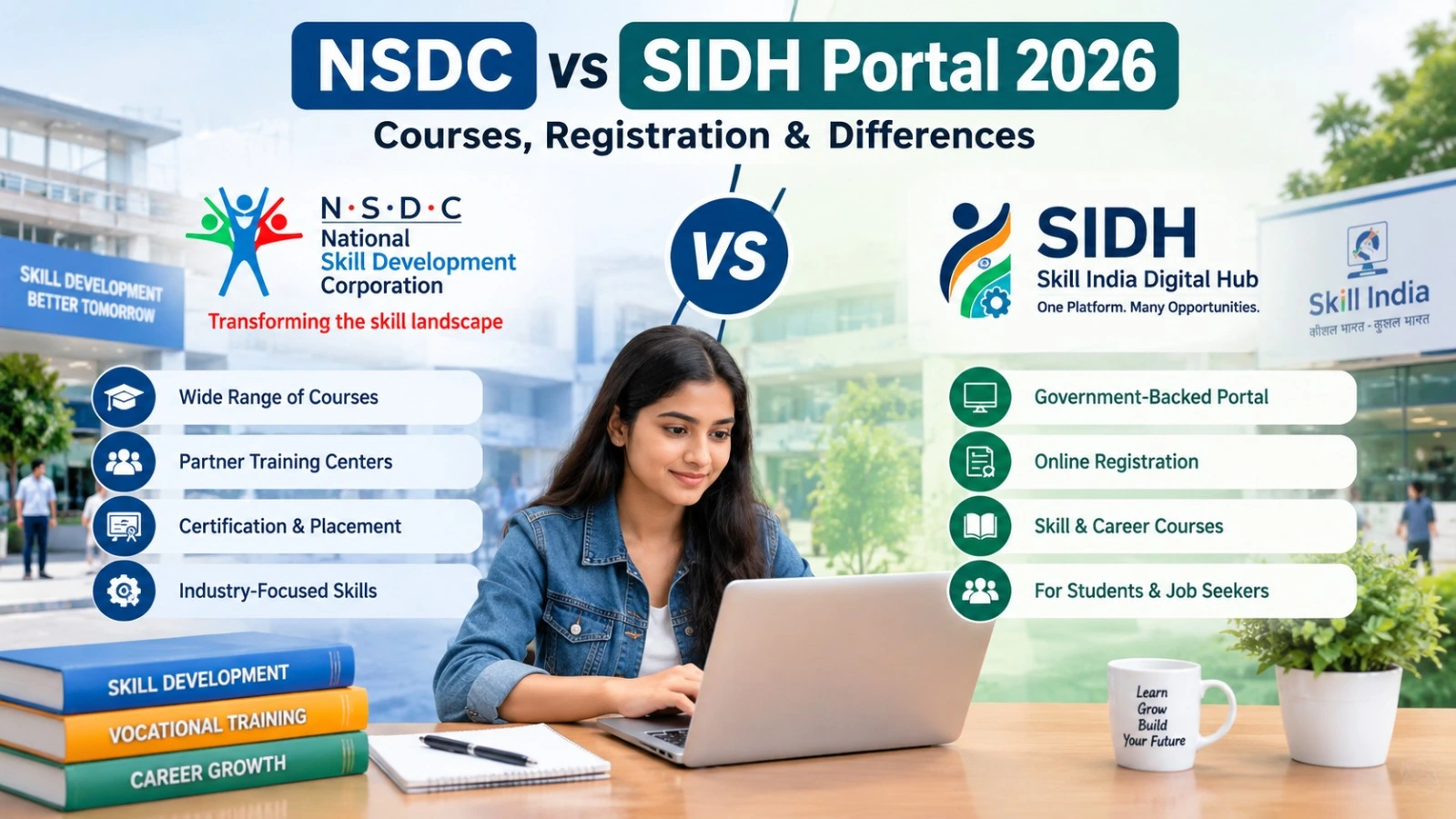 NSDC vs SIDH Portal