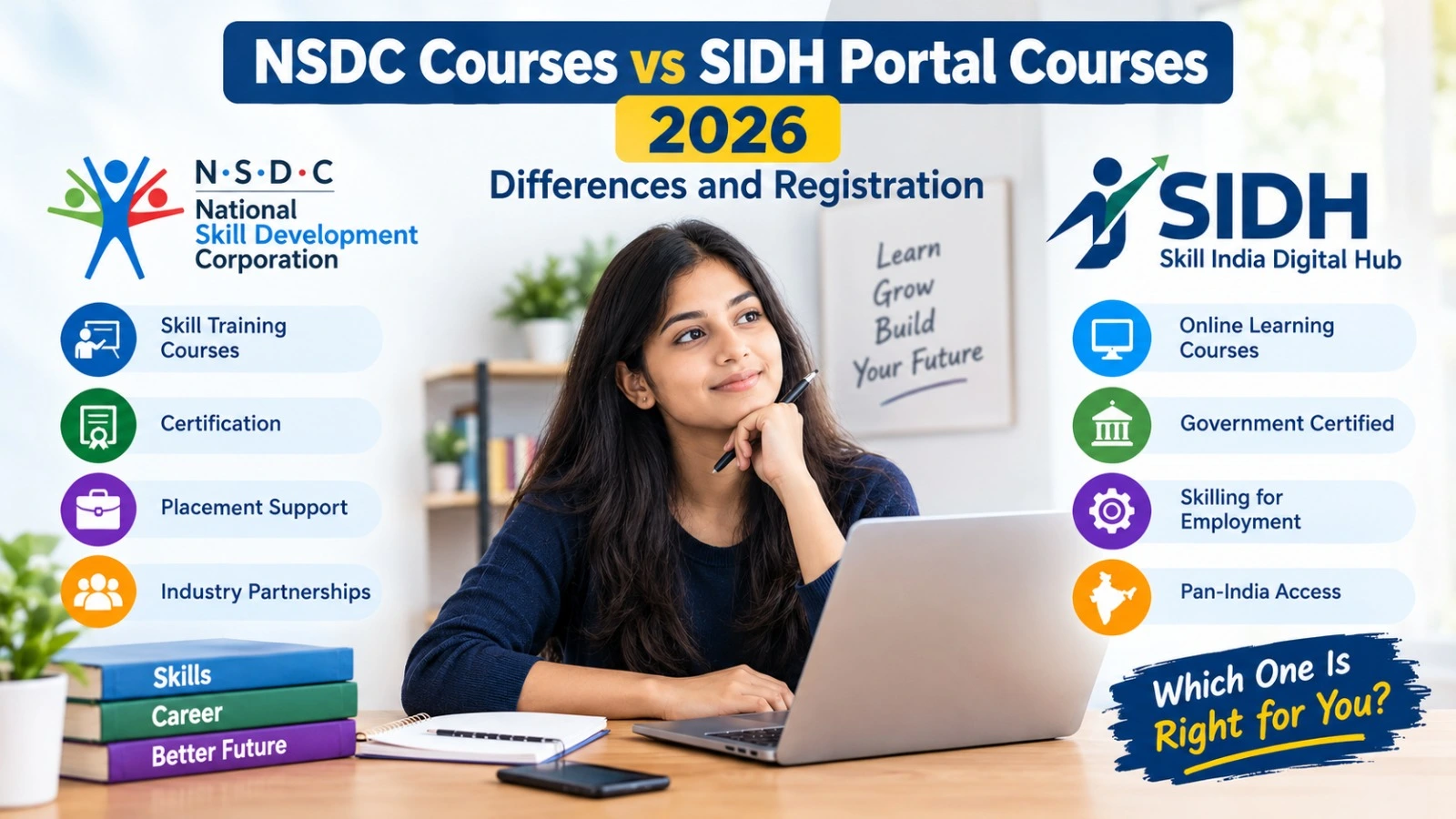 NSDC Courses vs SIDH Portal Courses